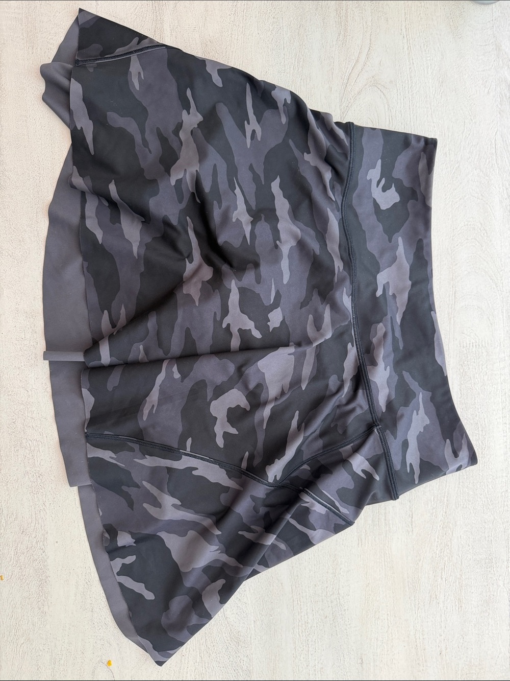 Athleta Grey and Black Camo A-Line Skirt